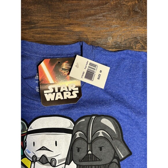 Star Wars Fifth Sun Men’s T-Shirt Blue Medium Chibi Characters NWT tshirt - Picture 4 of 9